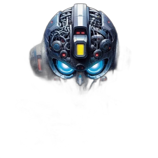 robot, mask, face, weapon transparent PNG cut-out