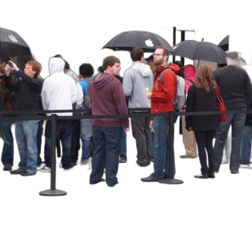 umbrella, staff, group, people transparent PNG cut-out