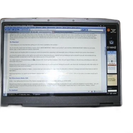 staff, laptop, screen, displaying transparent PNG cut-out