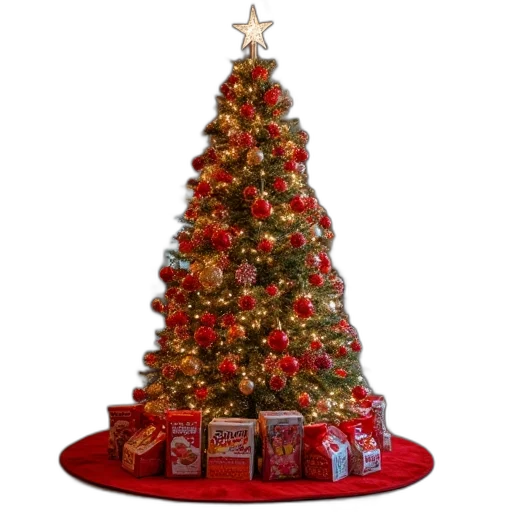 tree, 3d render, christmas, school transparent PNG cut-out