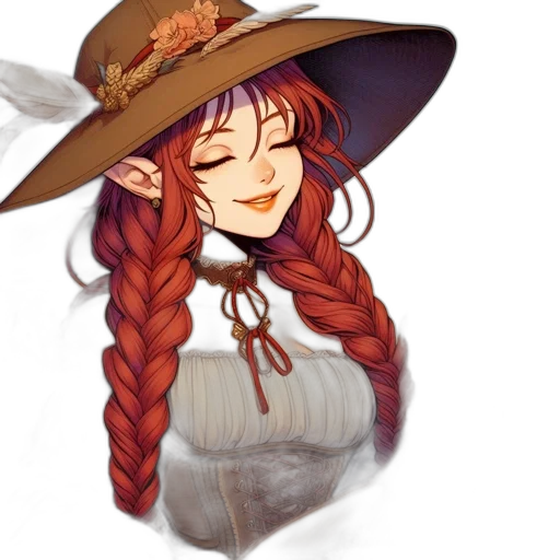 hat, staff, crown, flower transparent PNG cut-out