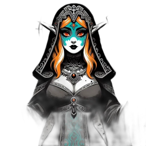 mask, jewelry, staff, dress transparent PNG cut-out