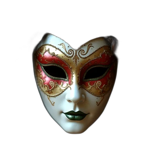mask, jewelry, face, 3d render transparent PNG cut-out