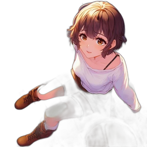 dress, flower, face, shoes transparent PNG cut-out