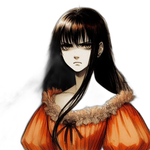 face, dress, mask, hair transparent PNG cut-out