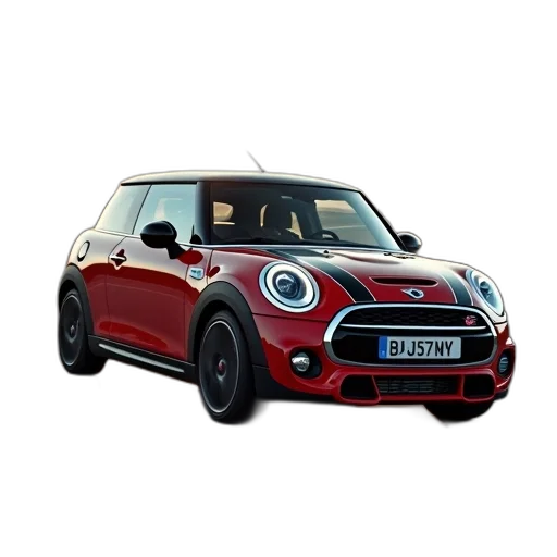 car, 3d render, photorealistic, mini transparent PNG cut-out