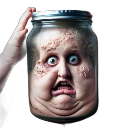 face, creature, mask, bottle transparent PNG cut-out