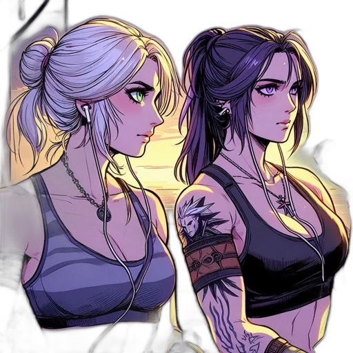 concept art, comic book art, cyberpunk, fantasy art transparent PNG cut-out
