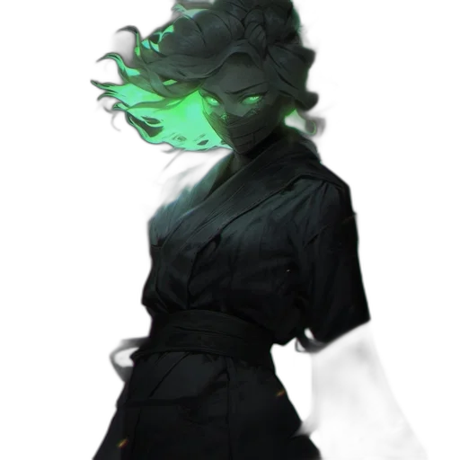 staff, mask, dress, creature transparent PNG cut-out