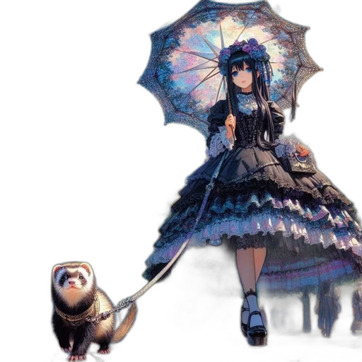 umbrella, dress, creature, animal transparent PNG cut-out