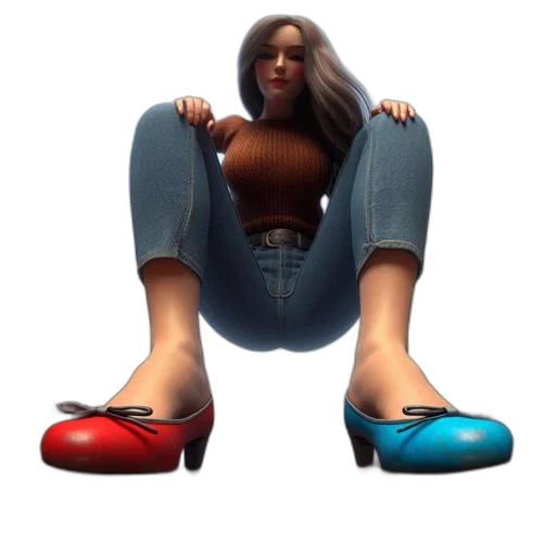 shoes, robot, creature, face transparent PNG cut-out