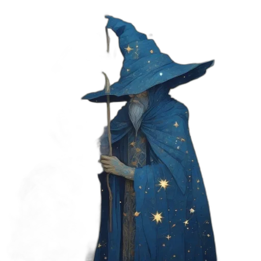 staff, hat, dress, mask transparent PNG cut-out