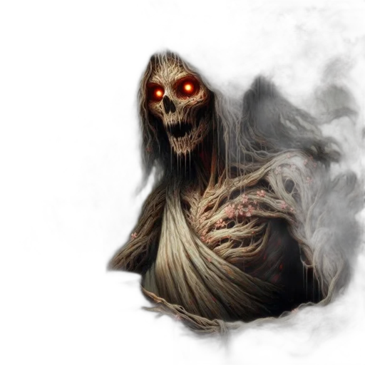 creature, mask, face, staff transparent PNG cut-out