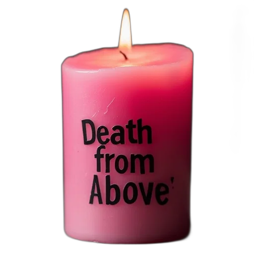pink, candle, text, death transparent PNG cut-out