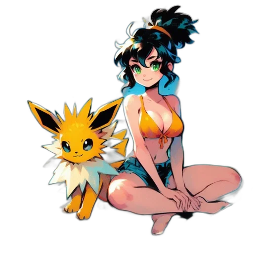 concept art, pixel art, anime, comic book art transparent PNG cut-out
