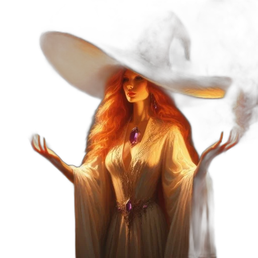 hat, dress, staff, crown transparent PNG cut-out