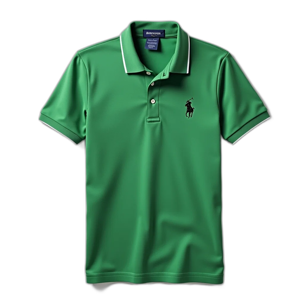 3d render, green, plain, polo transparent PNG cut-out