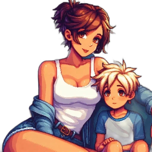 pixel art, anime, watercolor, concept art transparent PNG cut-out