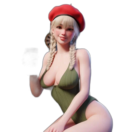 hat, dress, staff, 3d render transparent PNG cut-out