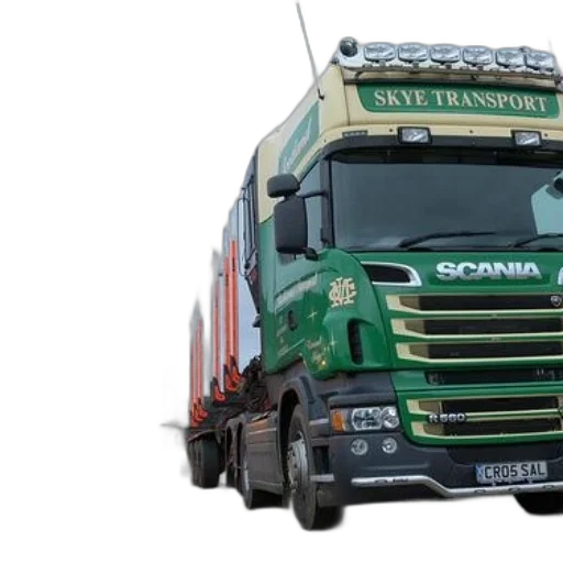 green, scania, truck, skye transparent PNG cut-out