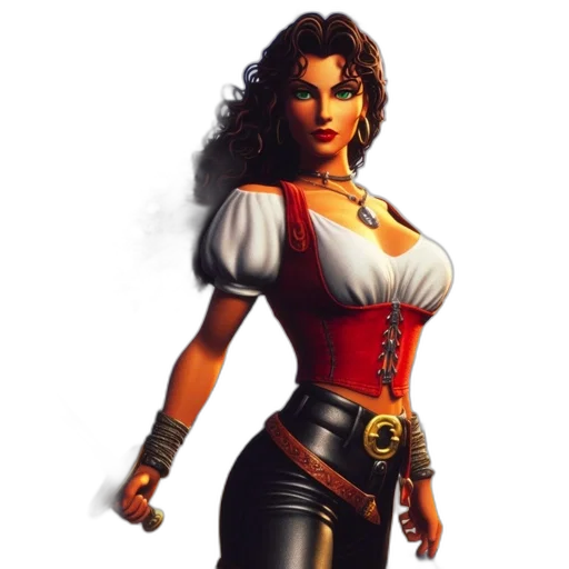 fantasy art, concept art, comic book art, 3d render transparent PNG cut-out
