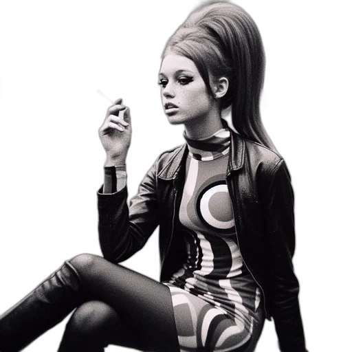 dress, jacket, hair, photorealistic transparent PNG cut-out