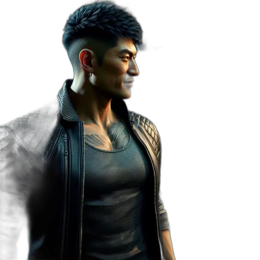 concept art, 3d render, cyberpunk, photorealistic transparent PNG cut-out
