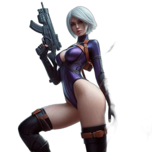 weapon, robot, concept art, cyberpunk transparent PNG cut-out