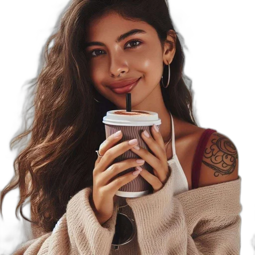jewelry, face, photorealistic, oil painting transparent PNG cut-out