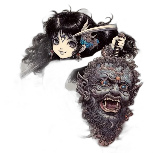 concept art, fantasy art, comic book art, anime transparent PNG cut-out
