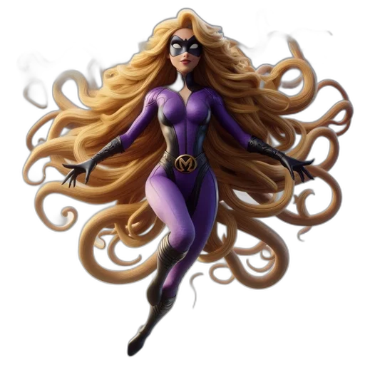 hair, comic book art, concept art, fantasy art transparent PNG cut-out