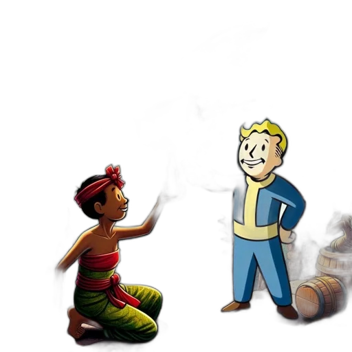 concept art, pixel art, 3d render, cartoon transparent PNG cut-out