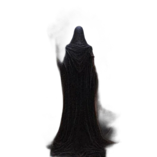 dress, mask, staff, creature transparent PNG cut-out