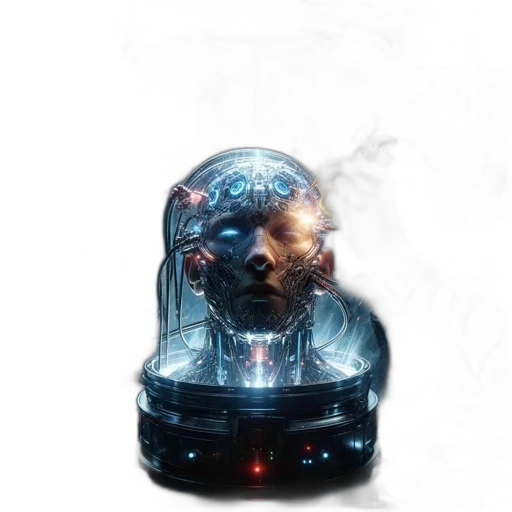 robot, mask, face, crown transparent PNG cut-out