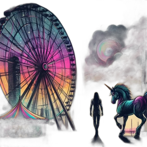 umbrella, concept art, fantasy art, watercolor transparent PNG cut-out