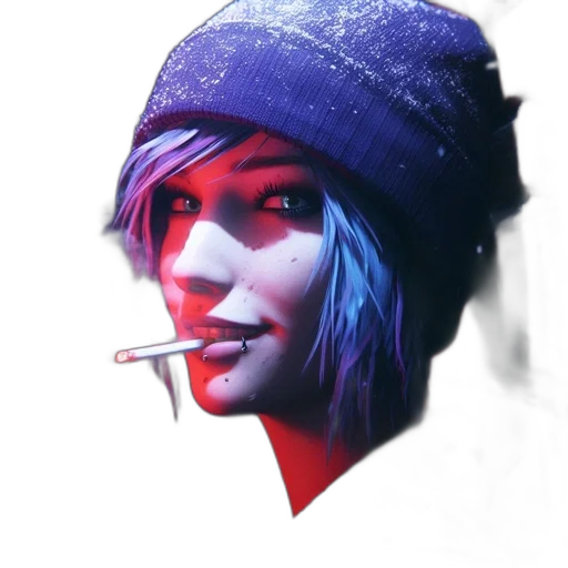 face, hat, staff, weapon transparent PNG cut-out
