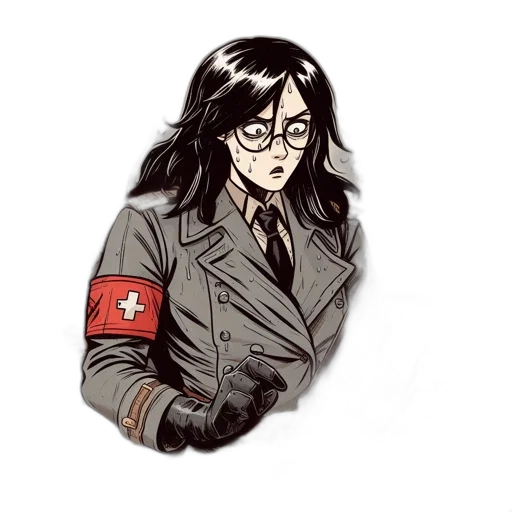 jacket, weapon, staff, creature transparent PNG cut-out