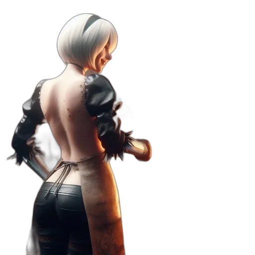 jacket, weapon, sword, robot transparent PNG cut-out