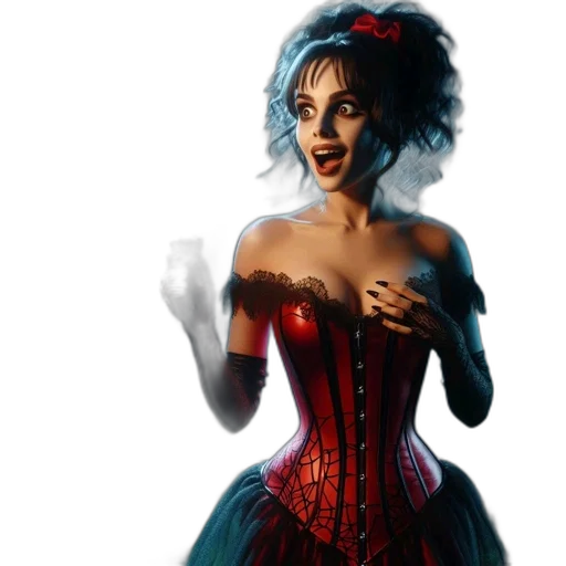 dress, concept art, comic book art, fantasy art transparent PNG cut-out