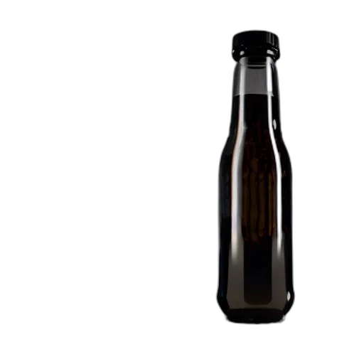 bottle, 3d render, milkyway, glass transparent PNG cut-out
