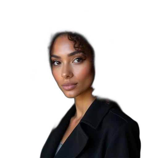 staff, jacket, face, hair transparent PNG cut-out