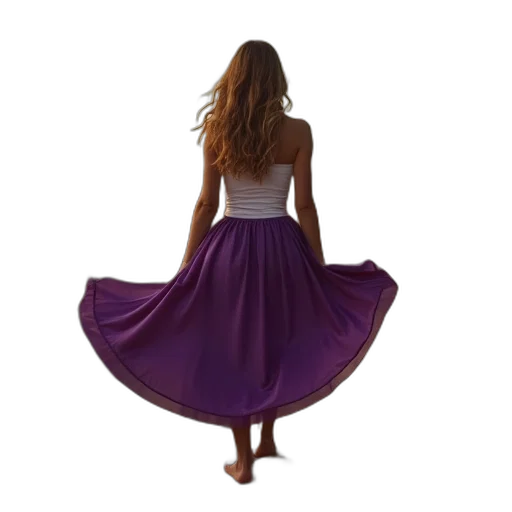 dress, photorealistic, dark, colorful transparent PNG cut-out
