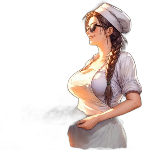 dress, staff, hat, face transparent PNG cut-out