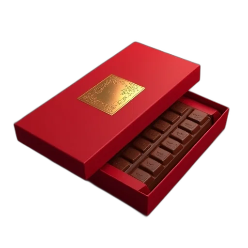 food, 3d render, red, box transparent PNG cut-out