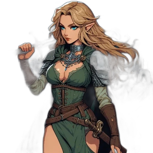 dress, fantasy art, concept art, pixel art transparent PNG cut-out
