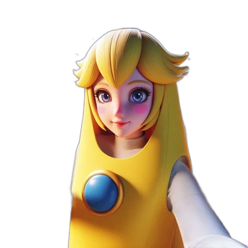 dress, robot, face, staff transparent PNG cut-out