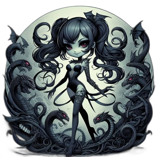 creature, staff, fantasy art, pixel art transparent PNG cut-out