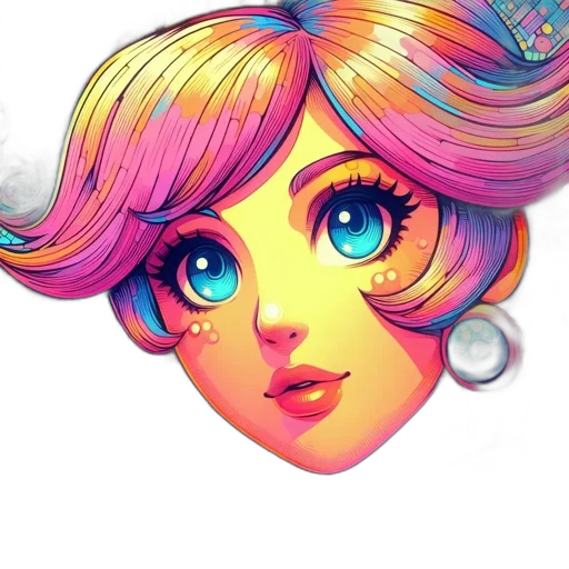 face, hair, crown, fantasy art transparent PNG cut-out