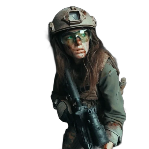 weapon, staff, face, hat transparent PNG cut-out