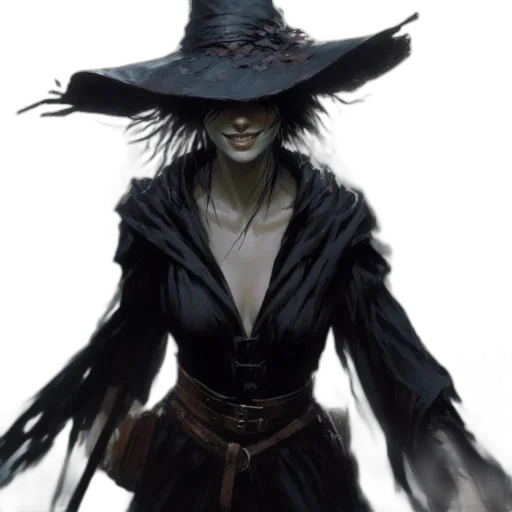 hat, mask, staff, dress transparent PNG cut-out